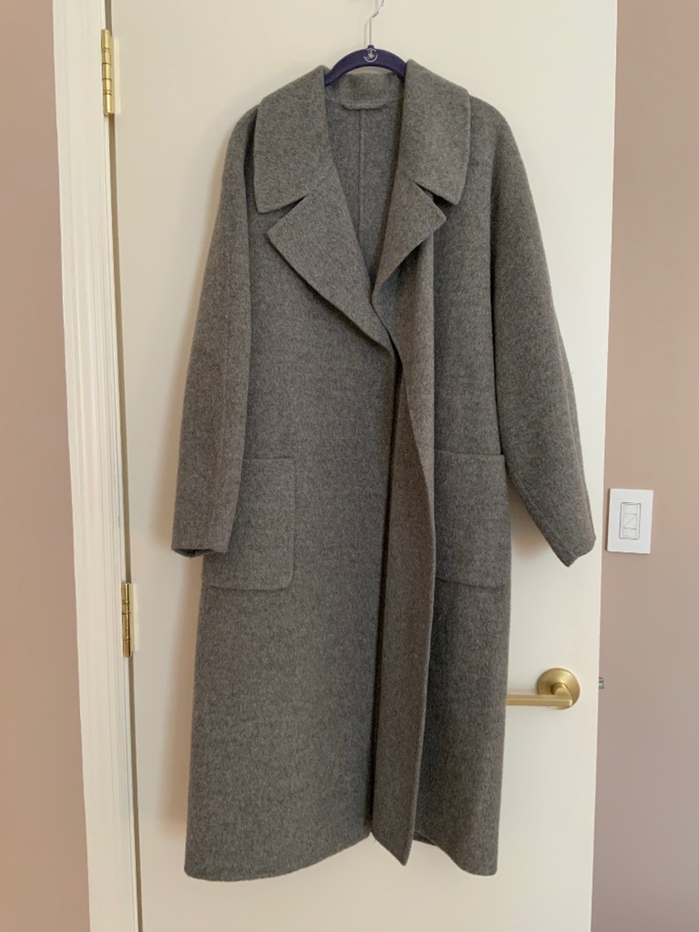 & Other Stories Gray Wool Long Coat
